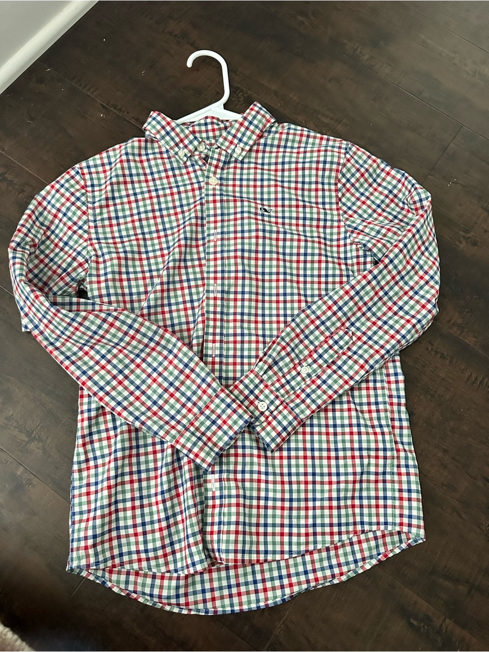 Vineyard Vines boy’s Plaid Button-Down Shirt - Red, Blue & Green